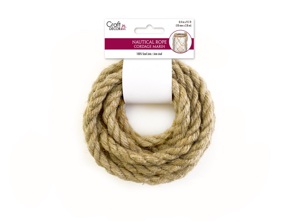 Craft Decor: Nautical Rope Jute Braided, Yarn, Ribbon & Wire