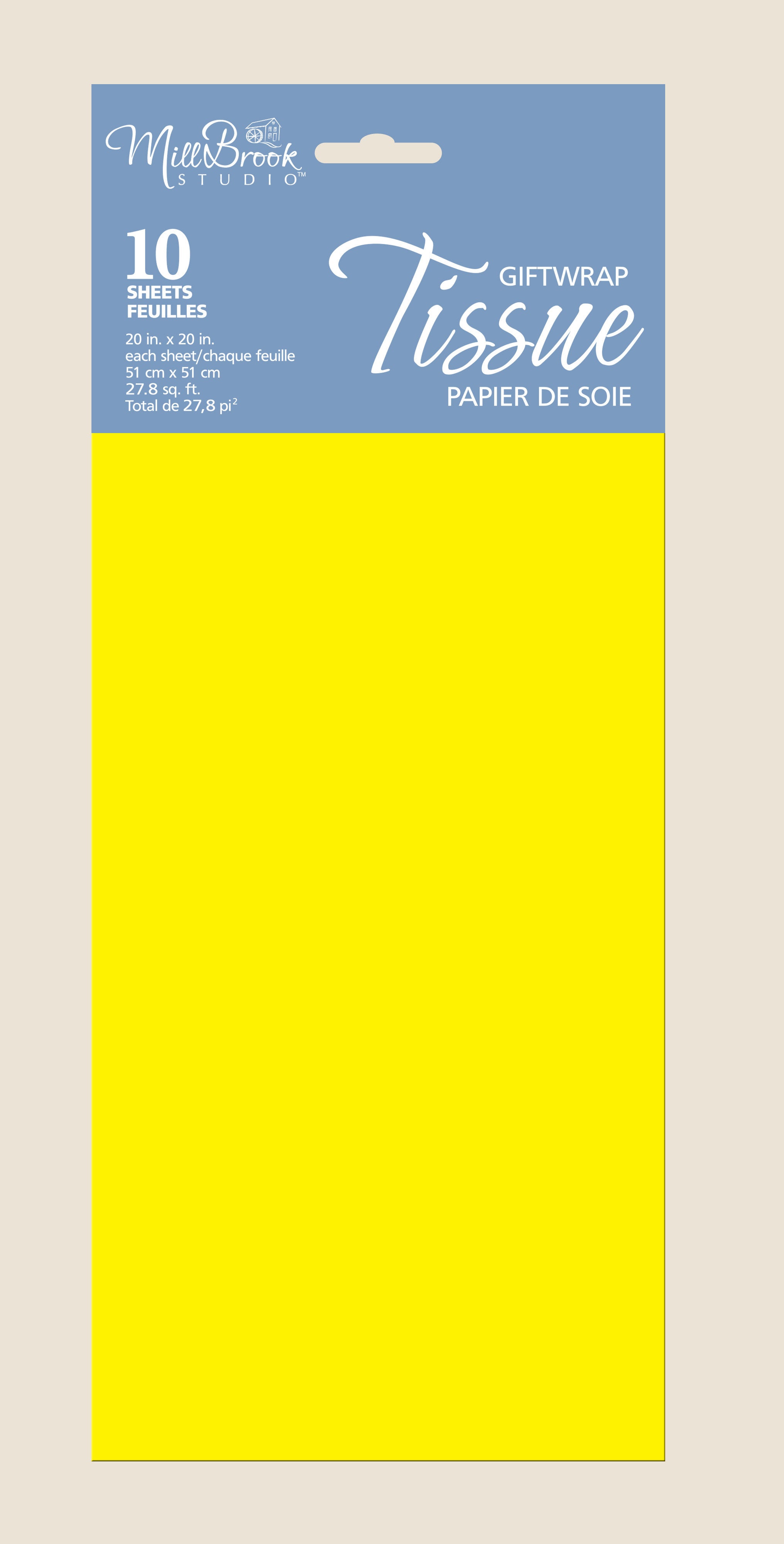 Yellow Tissue Paper Tissue Paper & Curling Ribbon Modern Dollar Plus