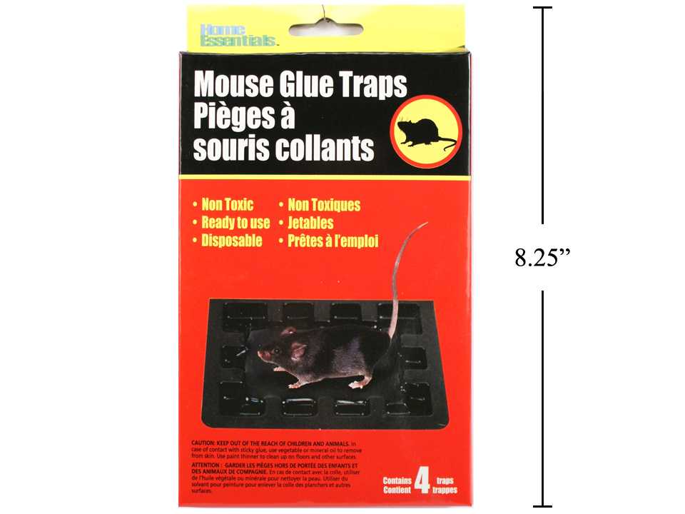 H.E. 4pc Mouse Glue Traps Everyday Household, Traps Modern Dollar Plus